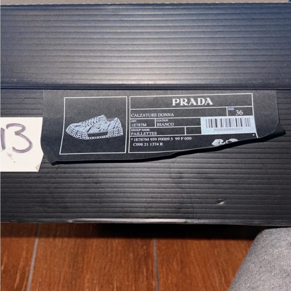 Sold out platform sequin Prada sneakers - Picture 3 of 7